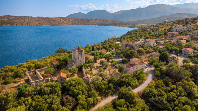 Vathi village in Peloponnese, Greece