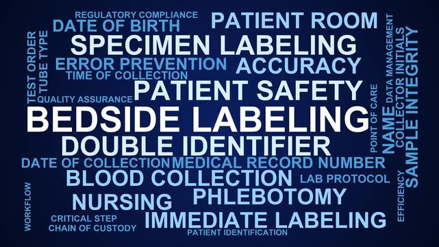 Bedside Labeling Word Cloud