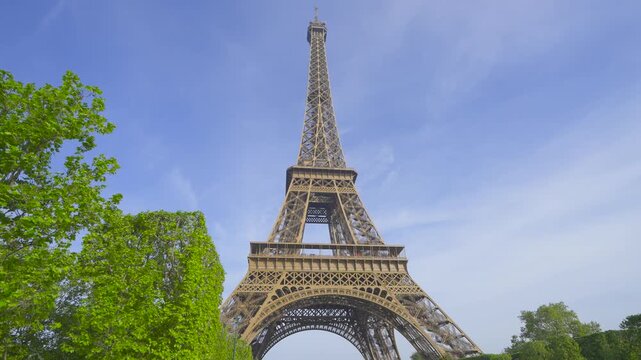 Eiffel Tower. Beautiful tower in the morning