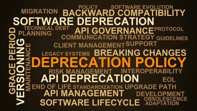 Deprecation Policy Word Cloud