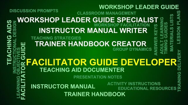 Facilitator Guide Developer Word Cloud