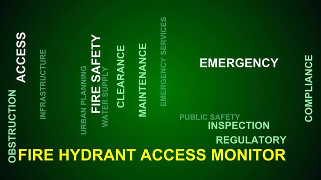 Fire Hydrant Access Monitor Word Cloud