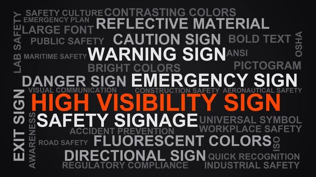 High Visibility Sign Word Cloud