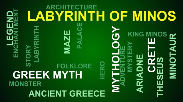 Labyrinth Of Minos Word Cloud