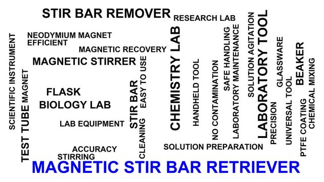 Magnetic Stir Bar Retriever Word Cloud