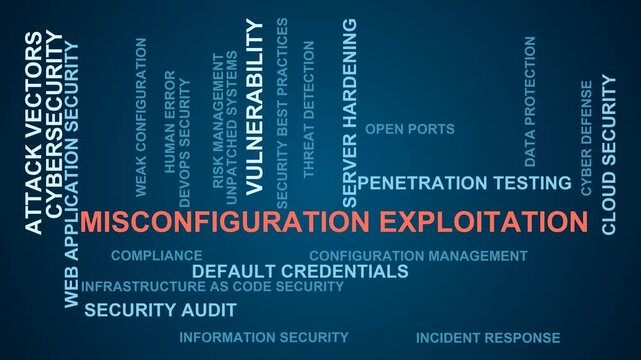 Misconfiguration Exploitation Word Cloud