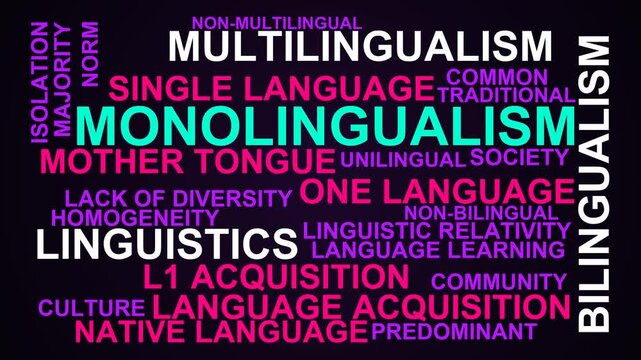 Monolingualism Word Cloud