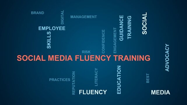 Social Media Fluency Training Word Cloud