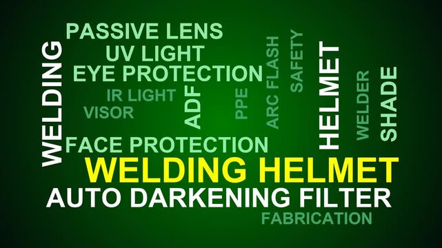 Welding Helmet Word Cloud