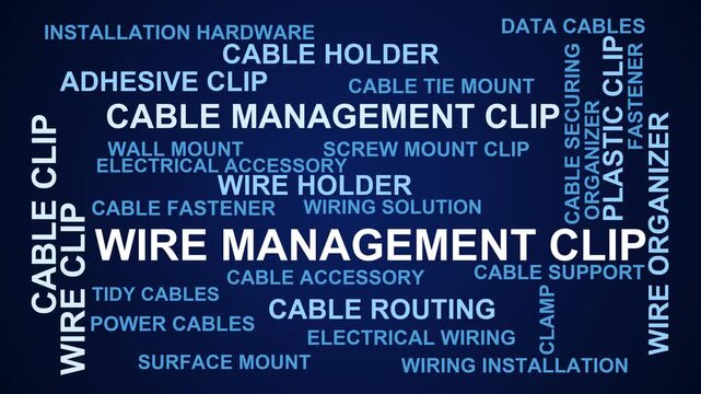 Wire Management Clip Word Cloud