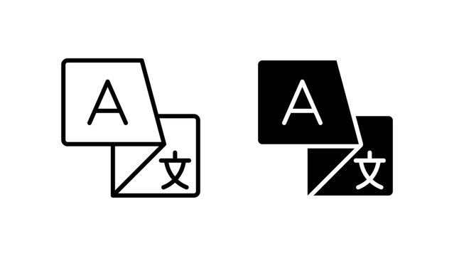 Translator Icons, Element Icon for Design, Branding, Print and Digital Media