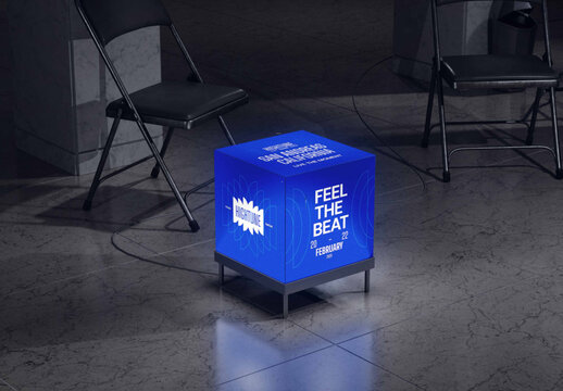 Cube Light Box Mockup