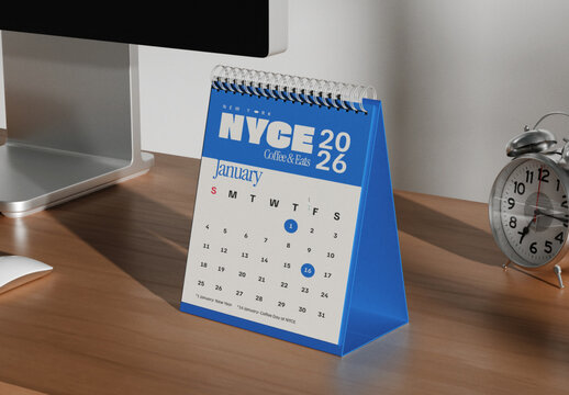 Desk Calendar Mockup