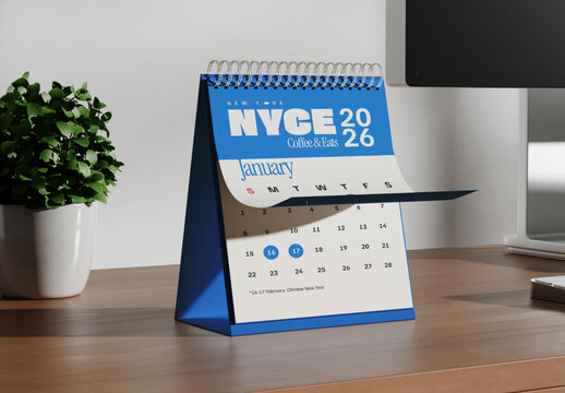 Stand Calendar Mockup