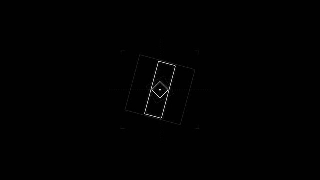 Abstract Geometric Shapes Rotating and Morphing on Black Background