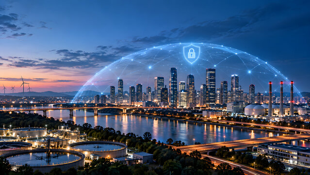 Smart City Infrastructure Protected by Cybersecurity Network
