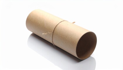 Fototapeta premium Roll of Toilet Paper and Blank Cardboard Paper Roll Isolated on White Background
