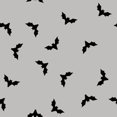 Fototapeta premium seamless pattern spooky bat halloween cartoon. costume vampire, haunted eerie, wings darkness spooky bat halloween sign vector