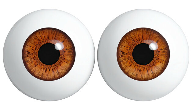Pair of disembodied brown eyes, side by side, looking straight ahead