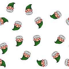 Fototapeta premium pattern decoration garden gnome cartoon. decoration garden gnome sign vector