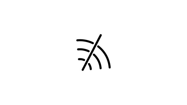 No signal offline status connection lost wireless network trouble interface outline icon