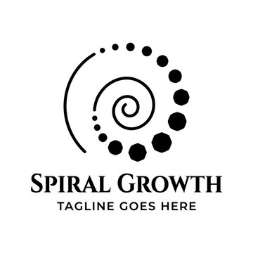 Abstract spiral dot logo signifying evolution and progress.
