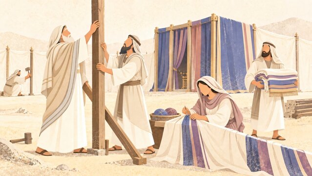 The people build the Tabernacle