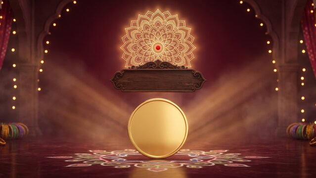 Navratri &ndash; Colorful Chunri and Bangles Festive Sale Background

