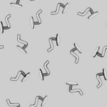 seamless pattern head bent nail cartoon. spike old, rust tool, sign sharp head bent nail sign vector