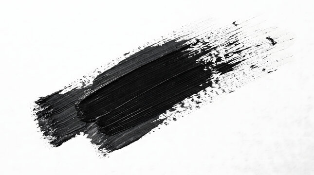 Black paint splatter on white background