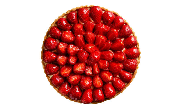Top View of Classic French Strawberry Tart