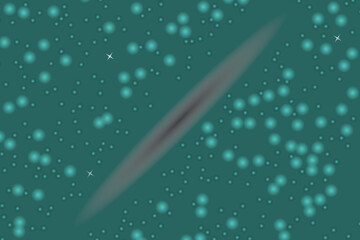 Teal Abstract Background with Dark Gray Comet Trail and Turquoise Bokeh Lights © MST