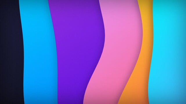 Colorful Abstract Wavy Layered Background with Paper Cut Effect
