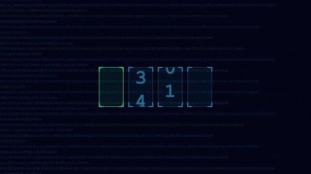 Random number generator interface reveals a digital security lock code