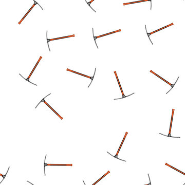 pattern miner pickaxe cartoon. tool shovel, pickax pickaxe, rock dig miner pickaxe sign vector