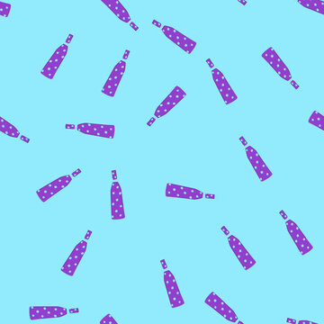 pattern stylized purple exclamation mark with blue polka dots, eye catching graphic conveying attention, warning, urgency, information, idea, alert, or strong statement for web and print use