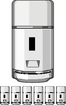 Automatic pet feeder providing scheduled meals and convenient food access for dogs, cats, or other animals, featuring a minimalist design in shades of grey and white
