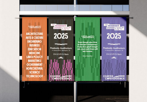 Hanging Vertical Banner Mockup