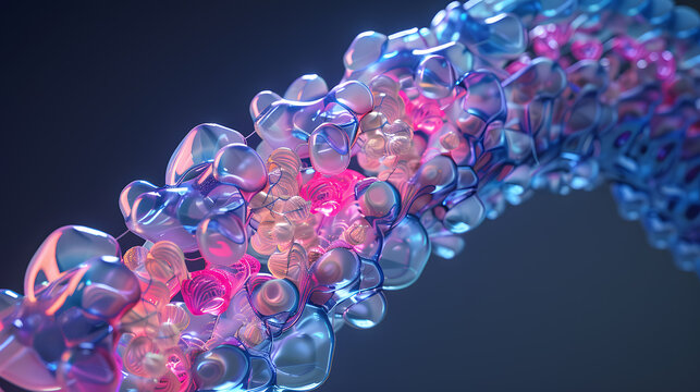 Glowing 3D plasma energy sphere with luminous particles, futuristic science technology