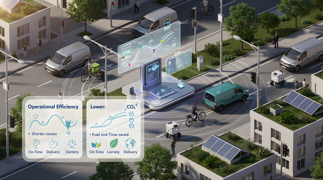 Intelligent delivery platform optimizing logistics efficiency and environmental sustainability with AI