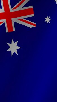 Australian national flag waving animation background
