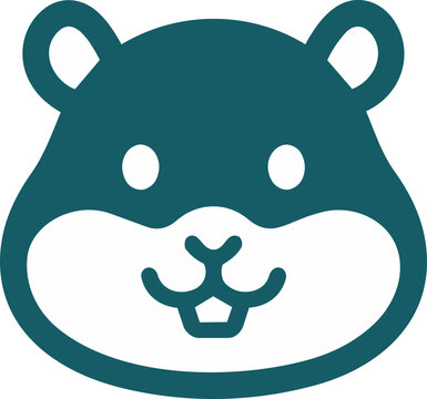 Dark teal hamster avatar icon