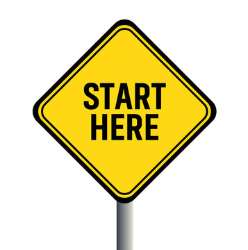 start here sign