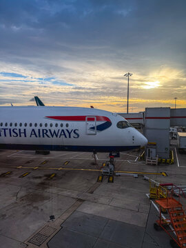 British Airways at LOndon Heathrow Airport. London, United Kingdom.