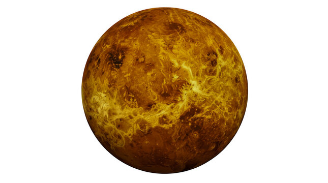 Round golden textured planet icon representing a celestial space body isolated on transparent background