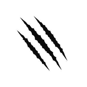 Monster Beast Black Claw Scratch Marks Vector Graphic