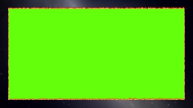 Rotating Planet Earth in Space with Green Screen Chroma Key Frame