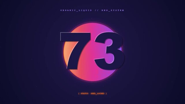 Random number generator displaying digital statistics on futuristic abstract interface