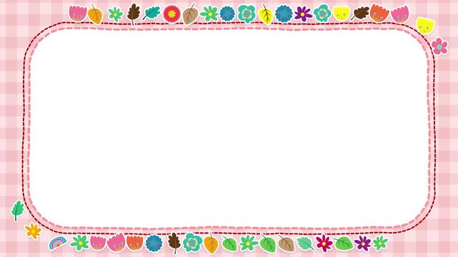 Cute Pink Notebook Frame Loop Animation with Blank Copy Space