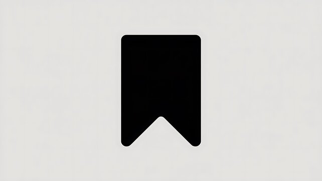 Simple black bookmark ribbon icon